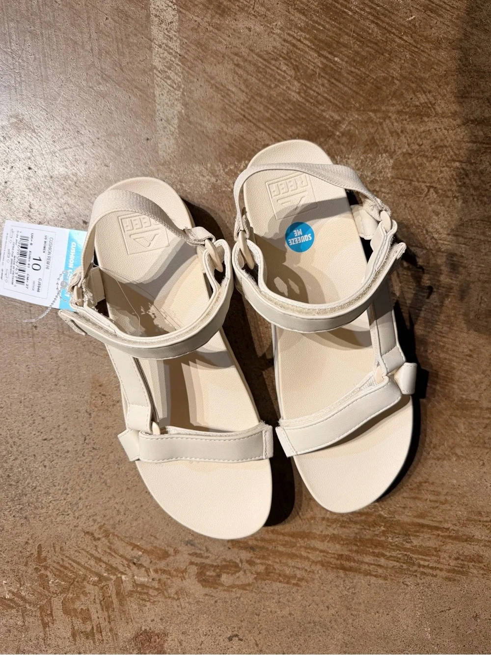 Reef Cream Platform Sandals